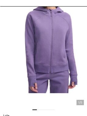 2 Lole Zip-Up Hoodie & Jogger Sets - Purple and Dark Green